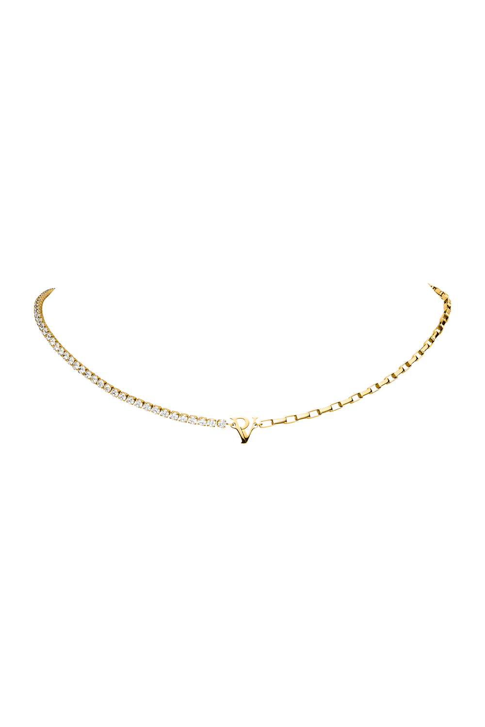 PV Tennis & Chain Necklace