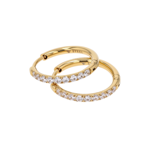 Classic Pave Hoops