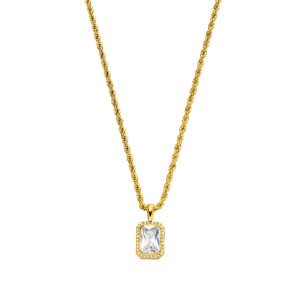 18k Gold Plated Stainless Steel Four-leaf Clover Necklace Bracelet Ear Studs Three-piece Four Leaf Clover Jewelry Set