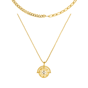 Eternity & Chain Necklace Set